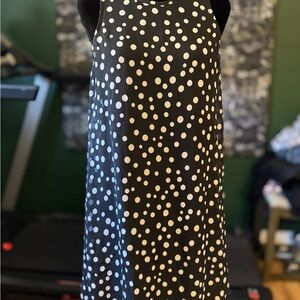 R&K Black and White Polka Dot Maxi Dress